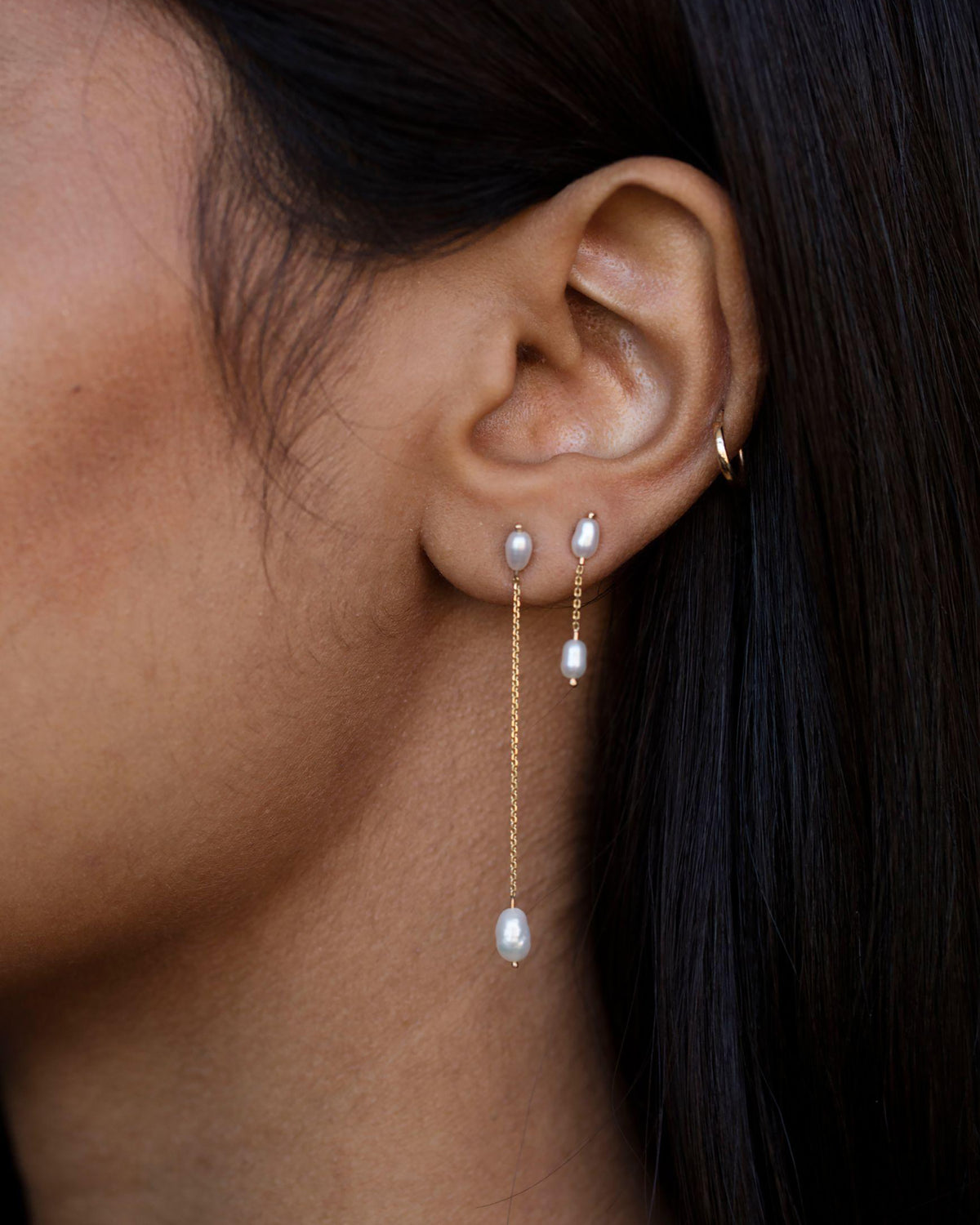 Short Pearl Shower Earring