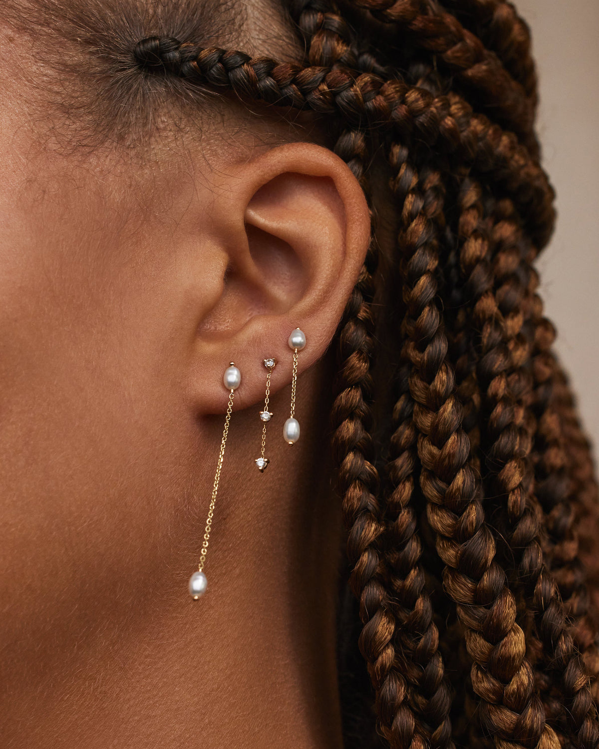 Short Pearl Shower Earring