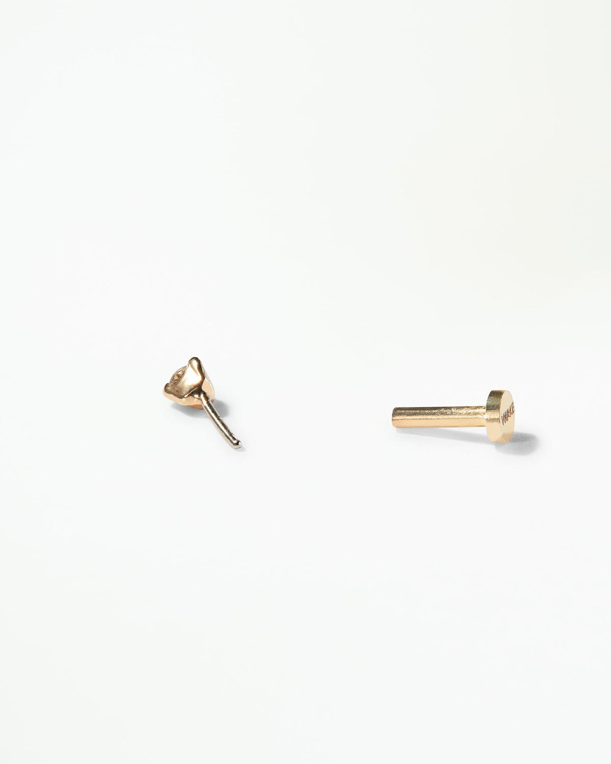 Small Brilliant Diamond Stud Flat Back Earring