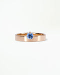 Small Round Cut Gemstone Monolith Ring