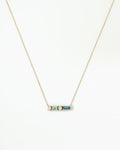 Tourmaline and Diamond Pillar Necklace