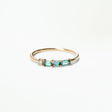 Tourmaline and Diamond Pillar Ring