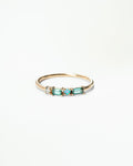 Tourmaline and Diamond Pillar Ring