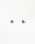 Tourmaline and Opal Column Stud Earring