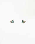 Tourmaline and Diamond Column Stud Earring