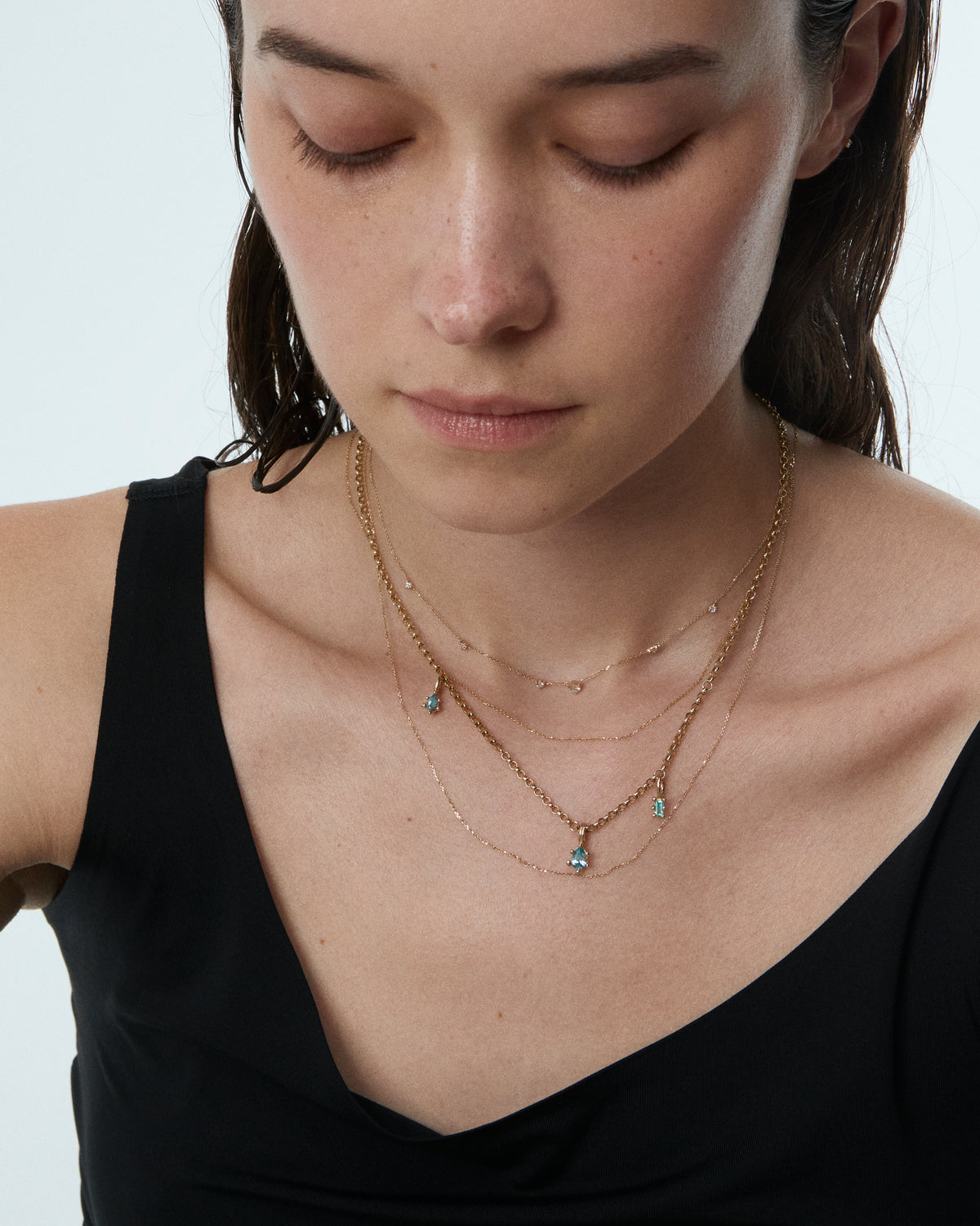 Hinged Charm Orbit Necklace