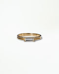 Baguette Cut Diamond Ridge Solitaire Ring No. 13