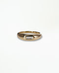 Baguette Cut Diamond Soft Signet Ring No. 8