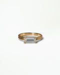Emerald Cut Diamond Ridge Solitaire Ring No. 12