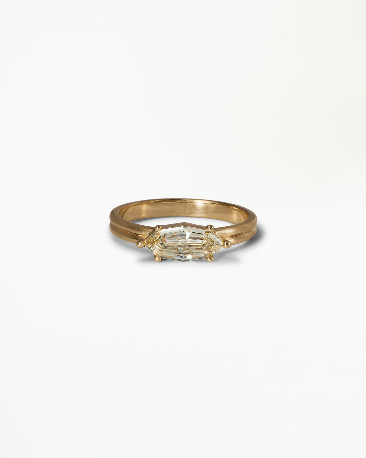 Marquise Step Cut Diamond Beaded Solitaire Ring No. 13