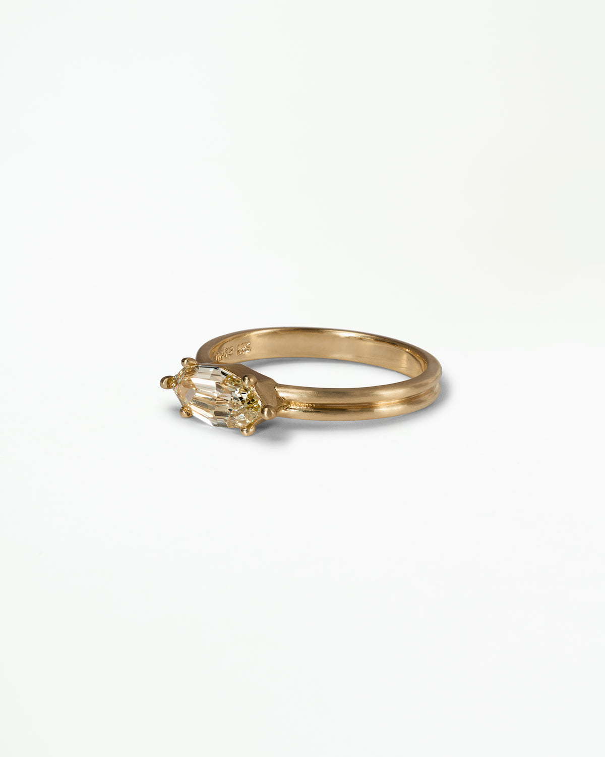 Marquise Step Cut Diamond Beaded Solitaire Ring No. 13
