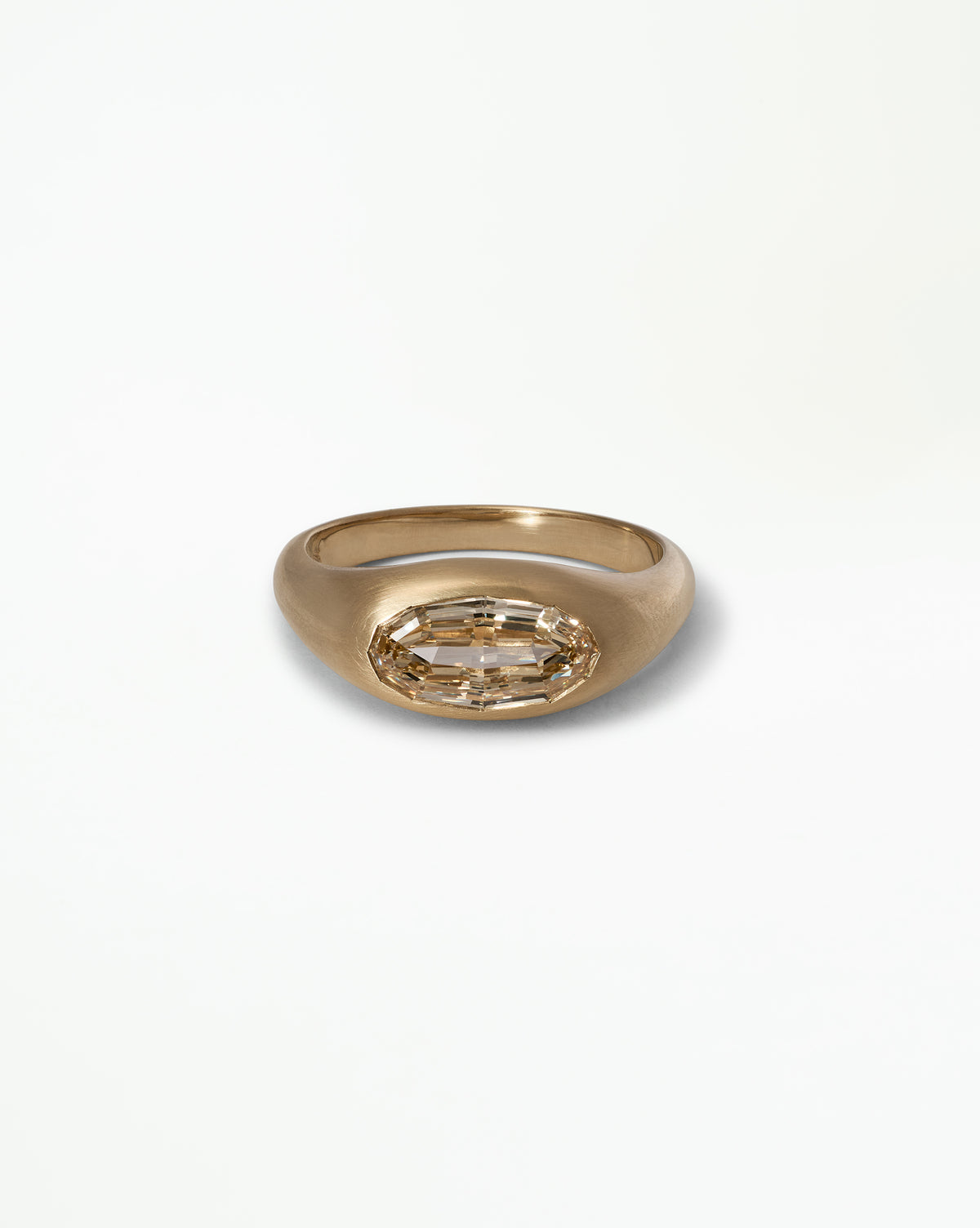 Oval Cut Diamond Signet Ring No. 7