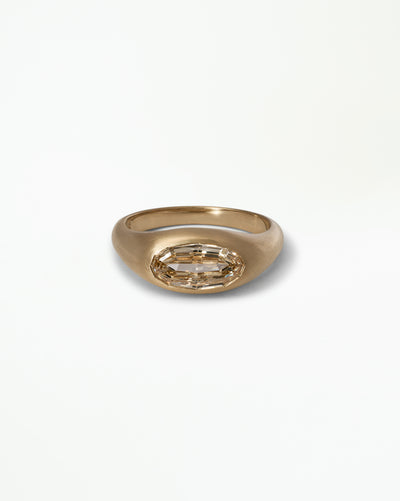 Oval Cut Diamond Signet Ring No. 7