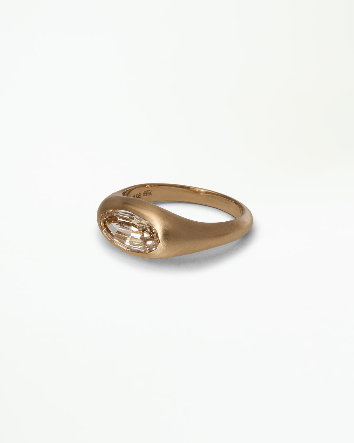 Oval Cut Diamond Signet Ring No. 7